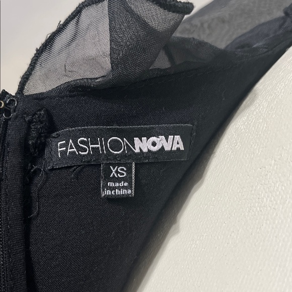 Fashion Nova Black Lace-Up Long Sleeve Dress - Picture 7 of 10